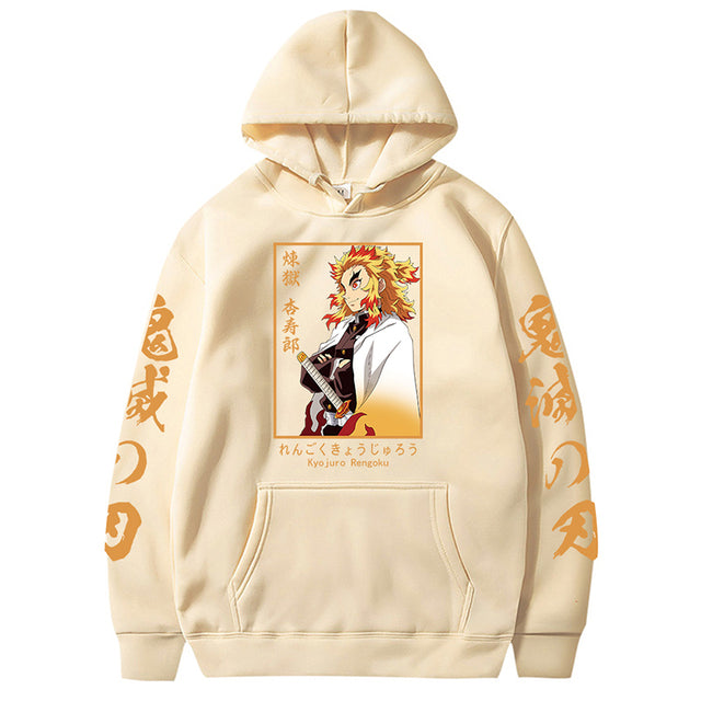 Sweat Demon Slayer Kyojuro Pilier de la Flamme beige