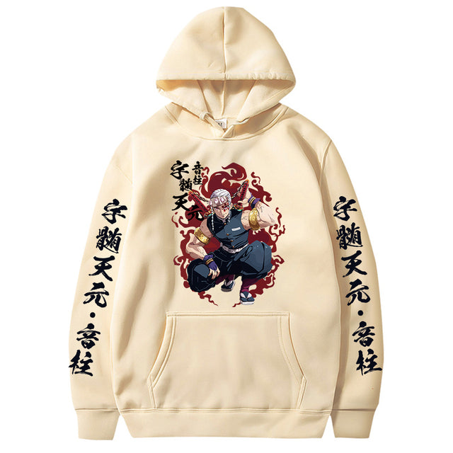 Sweat à Capuche Demon Slayer Tengen Adulte Homme Femme Manches Longues