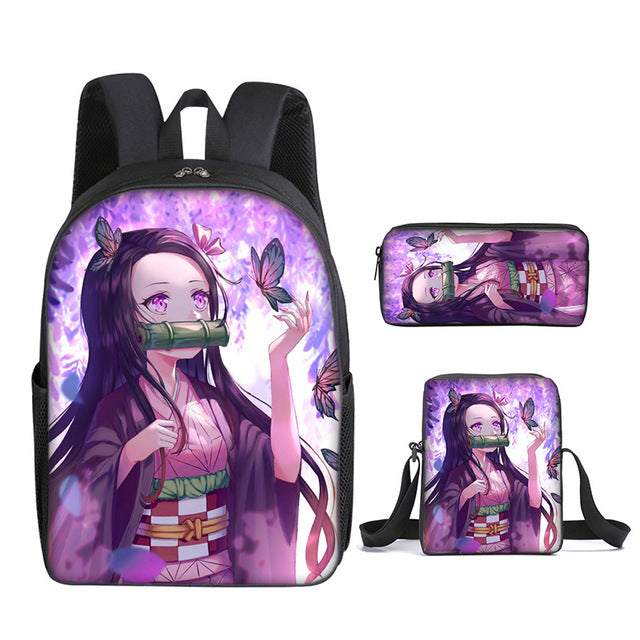 Cartable Nezuko Demon Slayer Ensemble 3 Pièces