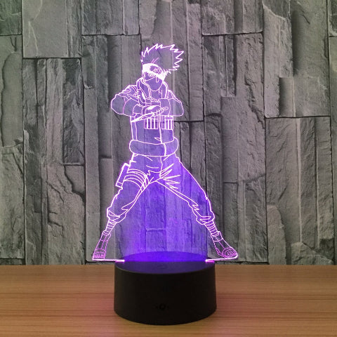 Kakashi Hatake LED-Neonlampe für Nachttisch oder Schreibtischdekoration Manga Naruto