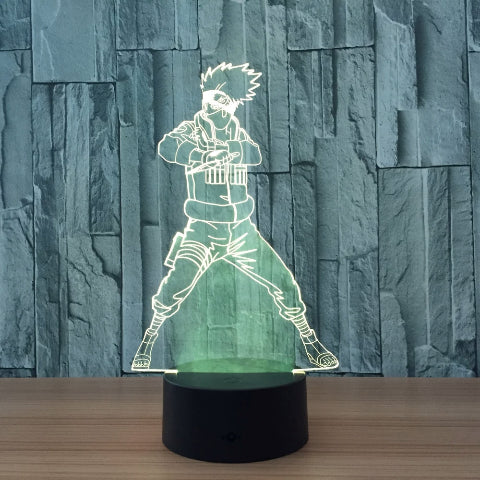 Kakashi Hatake LED-Neonlampe für Nachttisch oder Schreibtischdekoration Manga Naruto