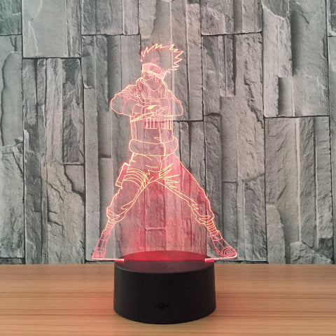 Kakashi Hatake LED-Neonlampe für Nachttisch oder Schreibtischdekoration Manga Naruto