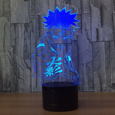 Lampe Naruto 3D Led Neon À Poser De Chevet ou Bureau Déco Manga