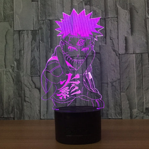 Lampe Naruto 3D Led Neon À Poser De Chevet ou Bureau Déco Manga