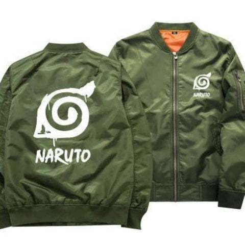 Blouson Naruto Adulte Coloris Homme Femme Bomber Hiver / Mi Daison Manga Manteau Veste