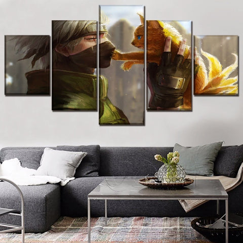 Toile Kakashi Hatake Deco Tableau Cadre Mural Manga Naruto