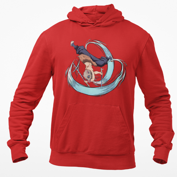 Sweat à Capuche Inosuke Demon Slayer rouge