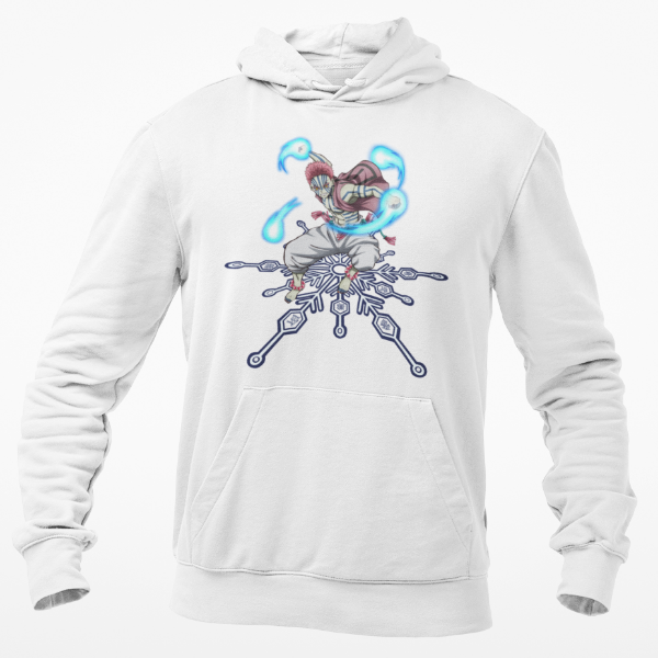 Sweat à Capuche Akaza Demon Slayer blanc