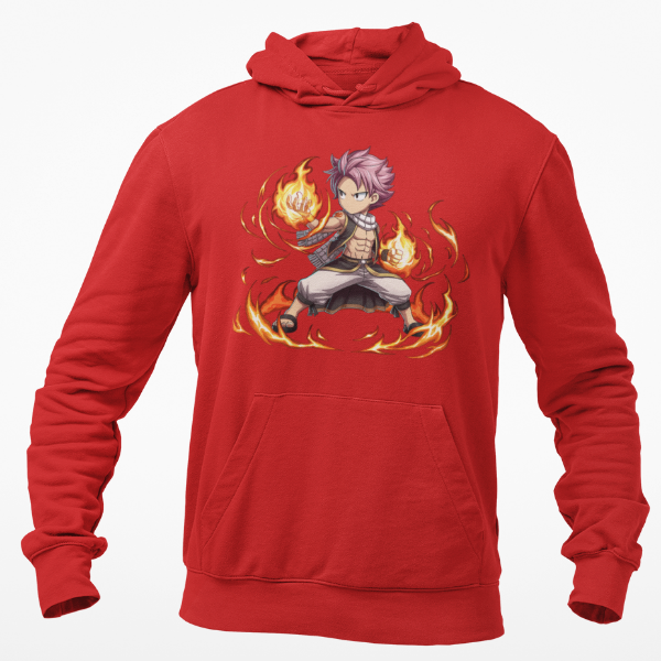 Sweat Natsu Flamme Manga Fairy Tail rouge
