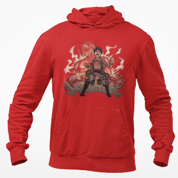 Sweat Eren Titan Assaillant Attaque Des Titans rouge