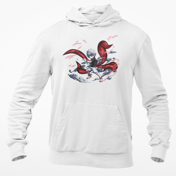 Sweat A Capuche Ken Kaneki Tokyo Ghoul blanc