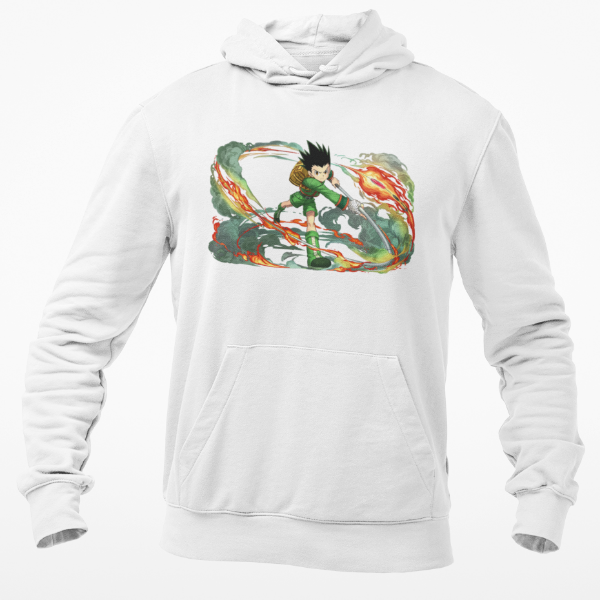 Sweat A Capuche Gon Freecss Hunter x Hunter blanc