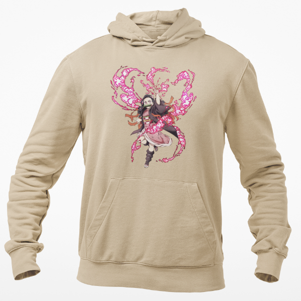 Sweat à Capuche Nezuko Demon Slayer beige