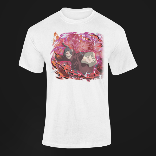 T-Shirt Itachi Uchiha Adulte Homme blanc