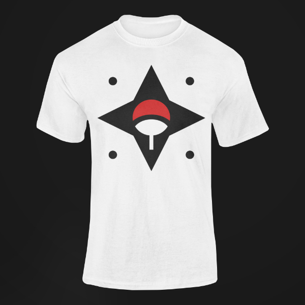 T-shirt Uchiha Adulte Homme blanc