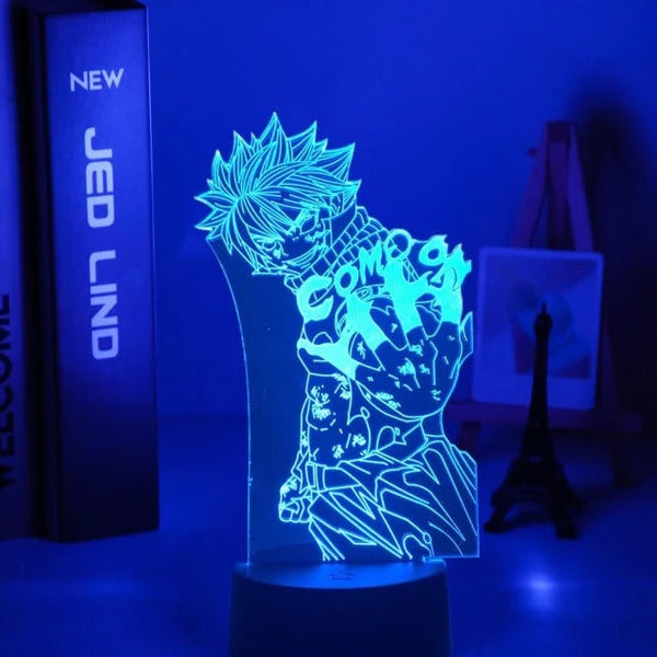 Veilleuse LED Fairy Tail Natsu 16 Couleurs Avec Télécommande - Lampe Manga