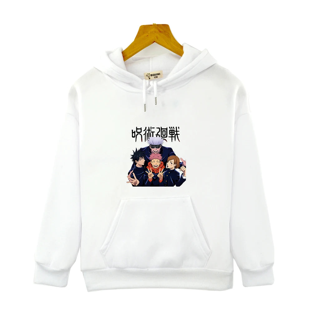 Sweat Pull Enfant Jujutsu Kaisen Fille Garçon BLANC