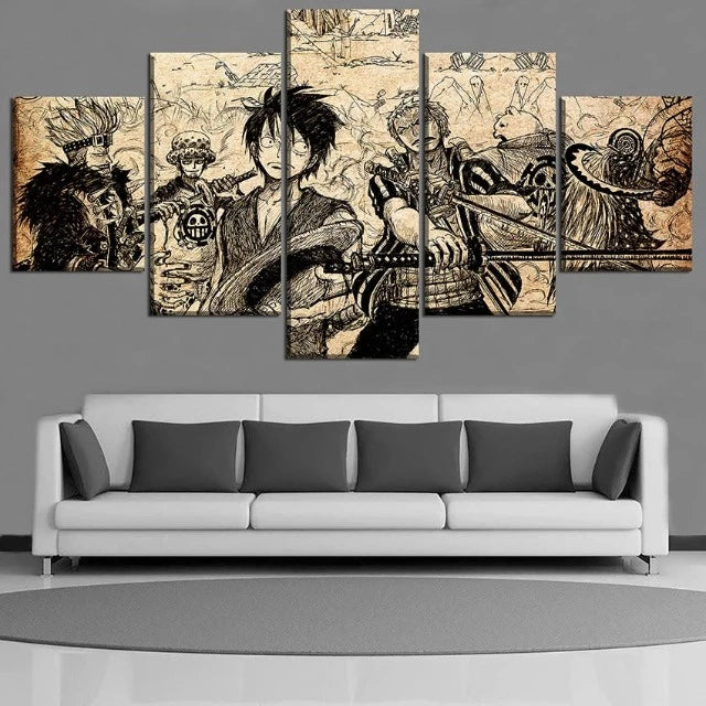 Tableau Cadre Lumineux One Piece Luffy - Manga Imperial