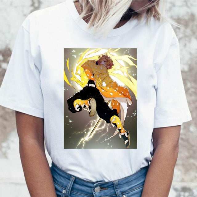Camiseta Demon Slayer Zenitsu Mujer
