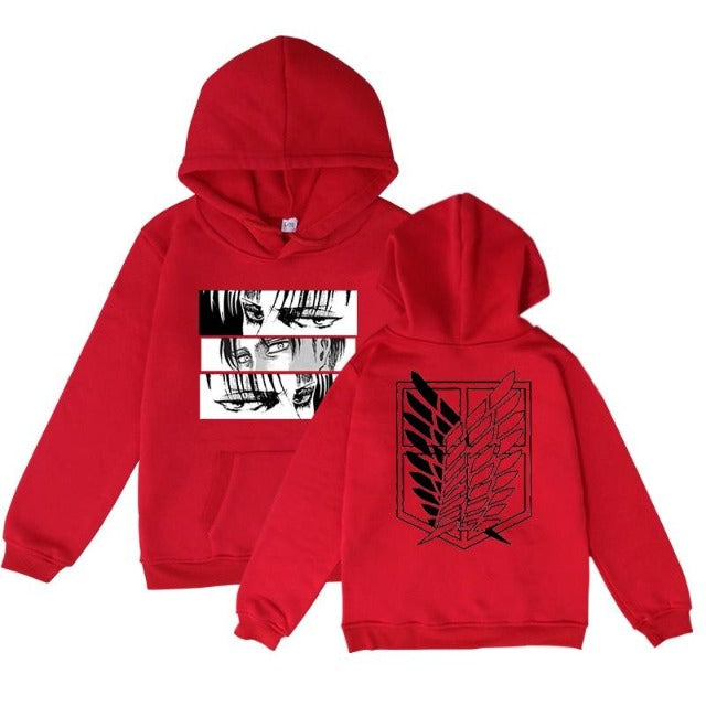 Sweat pour Enfant Attaque des Titans Pull ROUGE