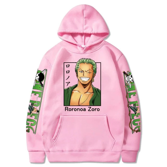 Sweat Pull à Capuche One Piece Roronoa Zoro Rose