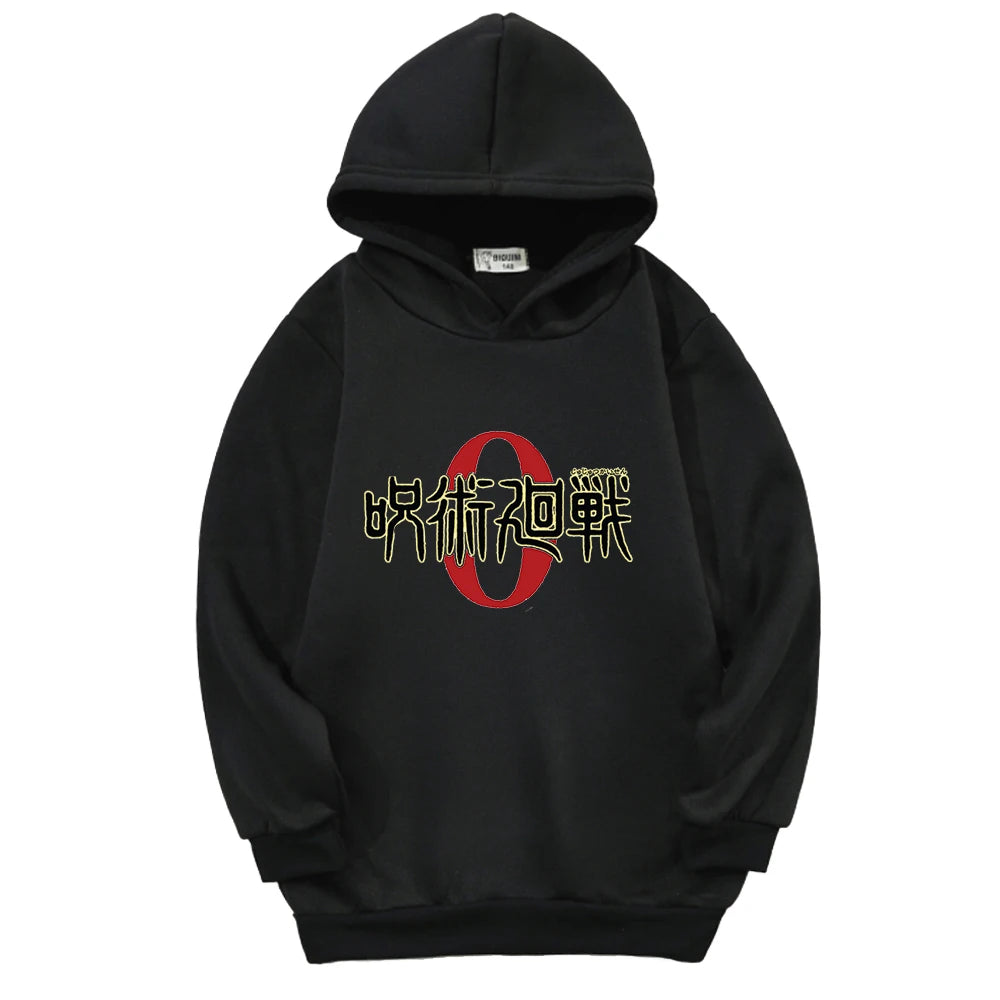 Sweat Pull Enfant Jujutsu Kaisen Logo Fille Garçon NOIR