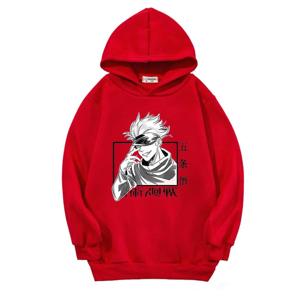 Sweat Pull Enfant Jujutsu Kaisen Satoru Gojo Fille Garçon ROUGE