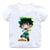 T-Shirt Enfant My Hero Academia Izuku Chibi Fille Garçon BLANC