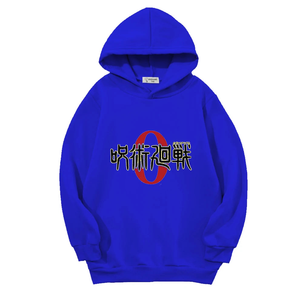 Sweat Pull Enfant Jujutsu Kaisen Logo Fille Garçon BLEU