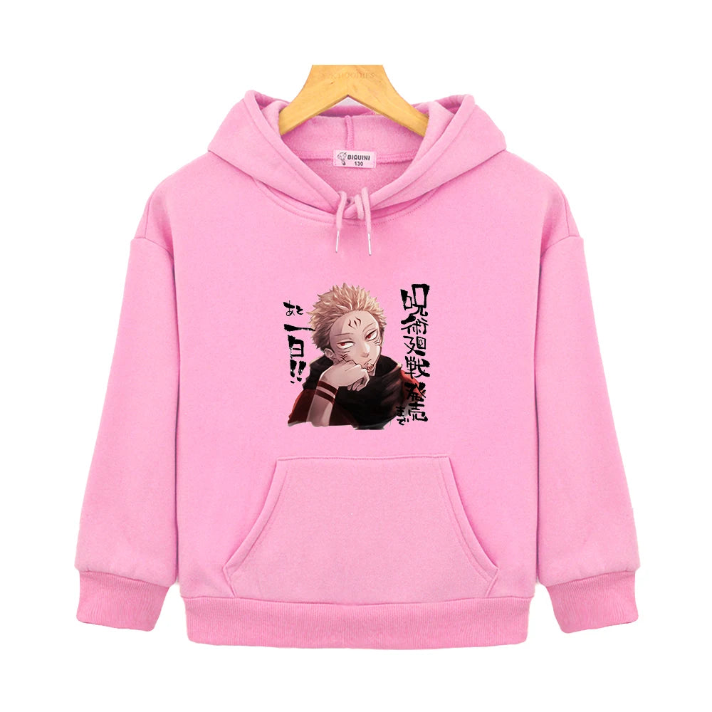 Sweat Pull Enfant Jujutsu Kaisen Sukuna Fille Garçon ROSE