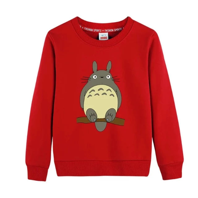 Sweat Pull pour Enfant Totoro Fille Garçon ROUGE