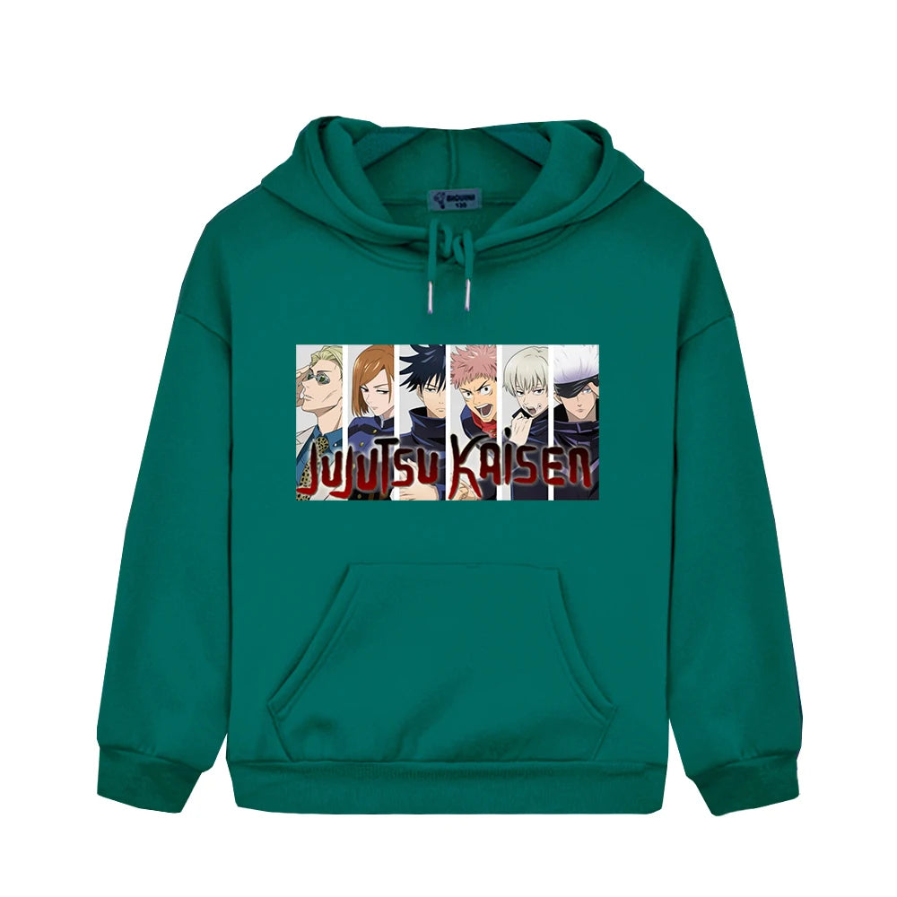 Sweat Pull Enfant Jujutsu Kaisen Exorcistes Fille Garçon VERT
