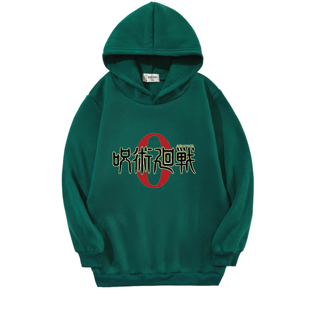 Sweat Pull Enfant Jujutsu Kaisen Logo Fille Garçon VERT