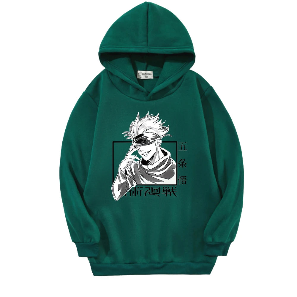 Sweat Pull Enfant Jujutsu Kaisen Satoru Gojo Fille Garçon VERT