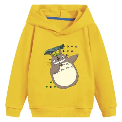 Sweat Enfant Mon Voisin Totoro Pull Parapluie Fille Garçon JAUNE