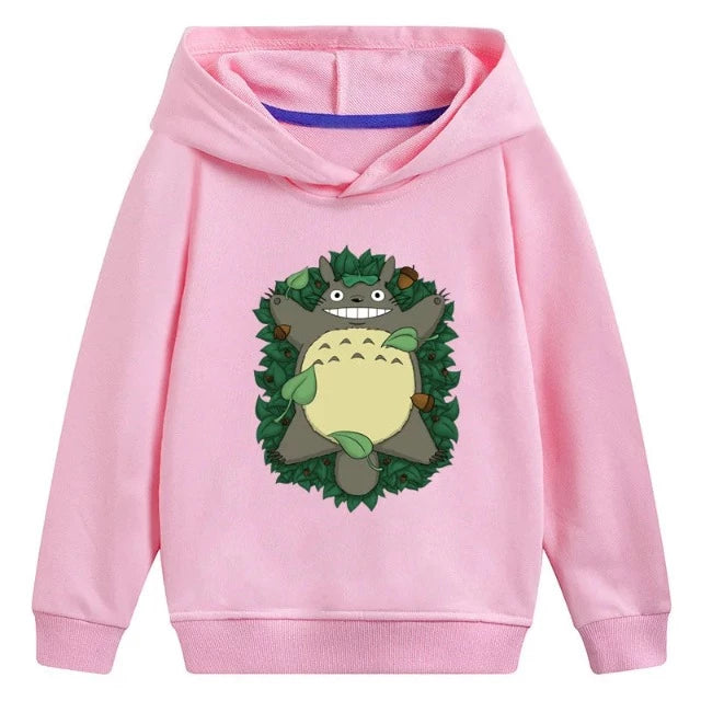 Sweat Enfant Totoro Pull Forêt Fille Garçon ROSE