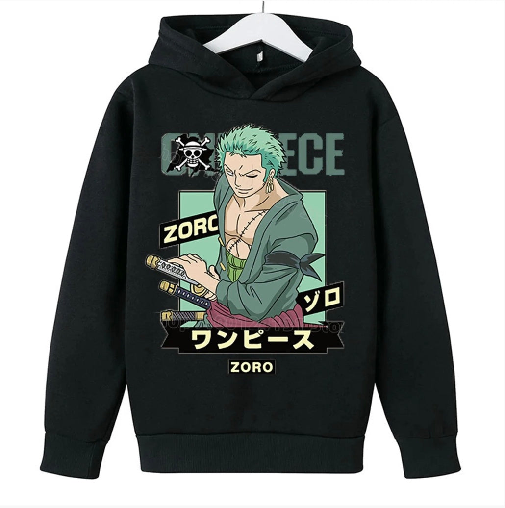 Sweat Pull Enfant One Piece Roronoa Zoro Noir