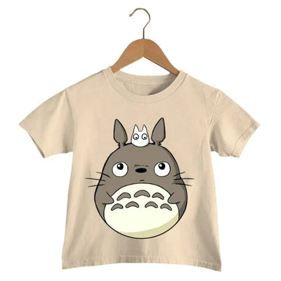T-Shirt Enfant Totoro Mignon Fille et Garçon BEIGE