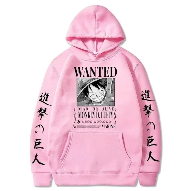 Sweat One Piece Luffy Wanted 8 Coloris