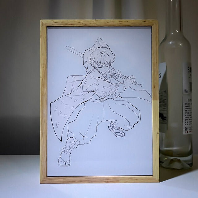 Cornice luminosa Zenitsu Breath di Demon Slayer