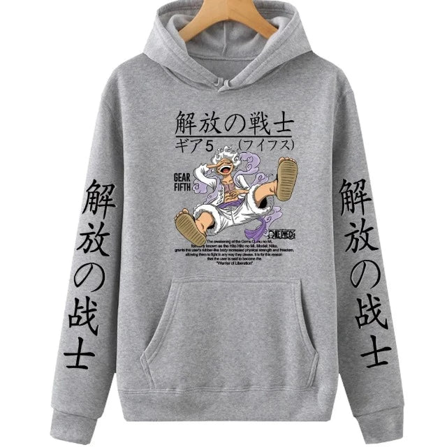 Sweat Pull One Piece Luffy Gear Fifth Gris