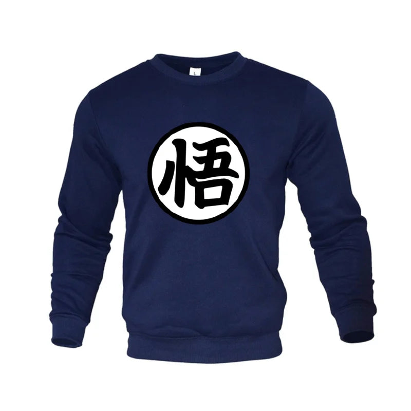 Pull Dragon Ball Z Kanji Goku Bleu Marine