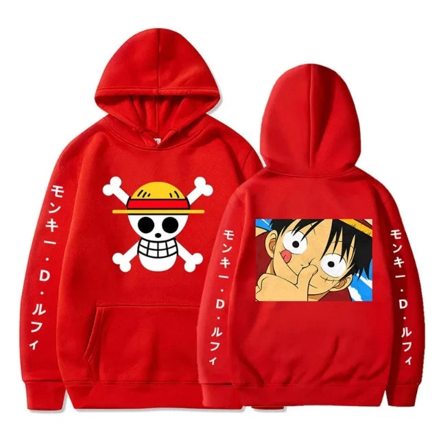 Sweat One Piece Luffy rouge