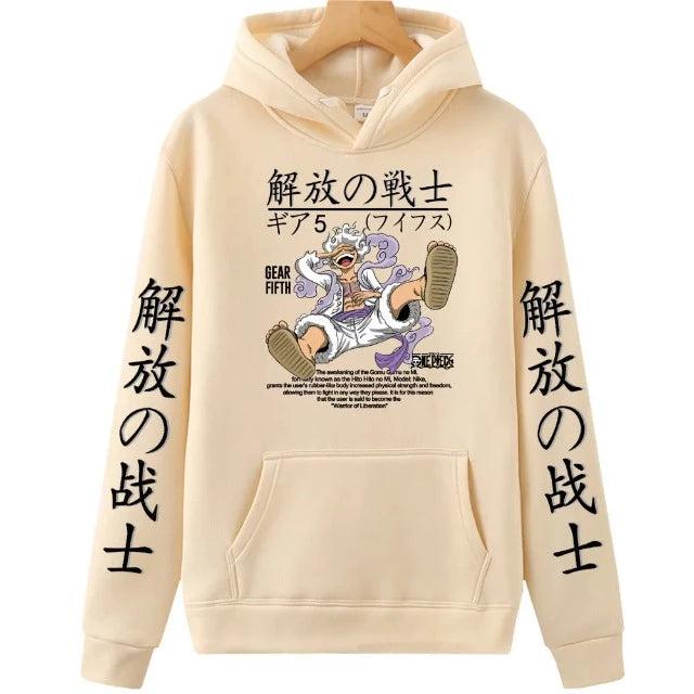 Sweat Pull One Piece Luffy Gear Fifth Beige