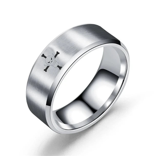 Bague One Piece Barbe Blanche Argent