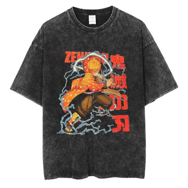 Camiseta Vintage Demon Slayer Zenitsu
