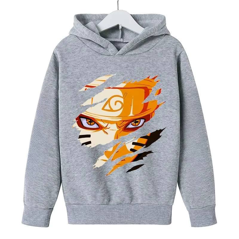 Hoodie Enfant Naruto Pull Gris