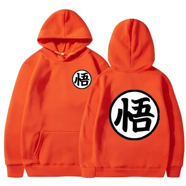 Sweat Pull à Capuche Dragon Ball Z Kanji Goku Orange