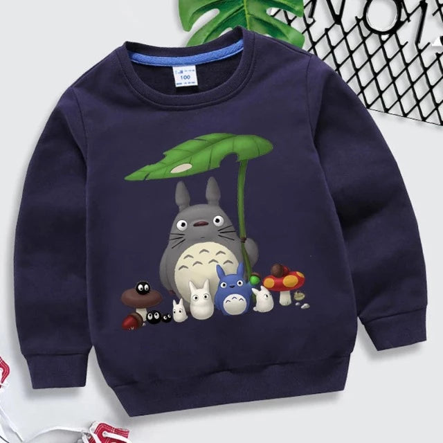 Sweat Pull Enfant Mon Voisin Totoro Fille Garçon BLEU