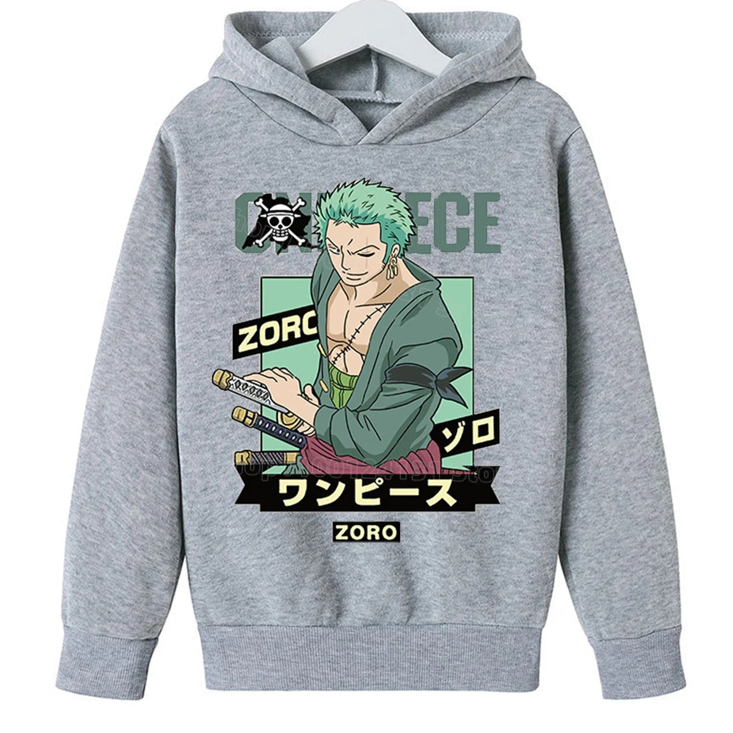 Sweat Pull Enfant One Piece Roronoa Zoro Gris